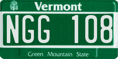 VT license plate NGG108