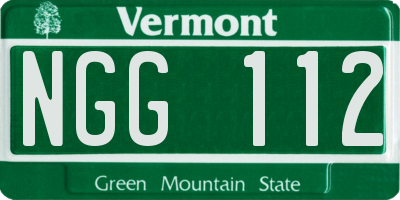 VT license plate NGG112