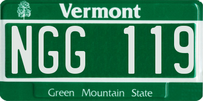VT license plate NGG119