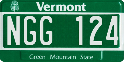 VT license plate NGG124