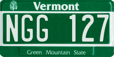 VT license plate NGG127