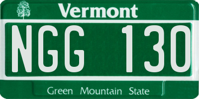 VT license plate NGG130