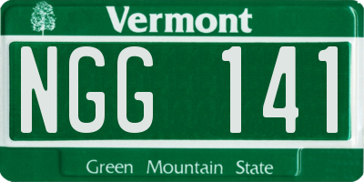 VT license plate NGG141