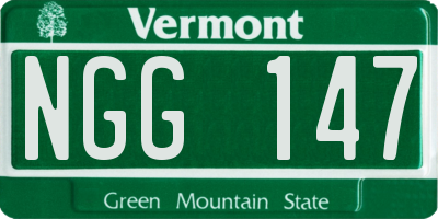 VT license plate NGG147