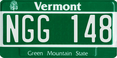 VT license plate NGG148