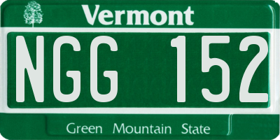VT license plate NGG152