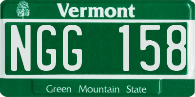 VT license plate NGG158
