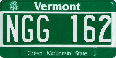 VT license plate NGG162
