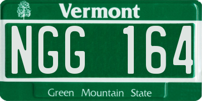 VT license plate NGG164