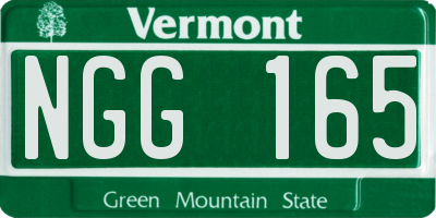 VT license plate NGG165