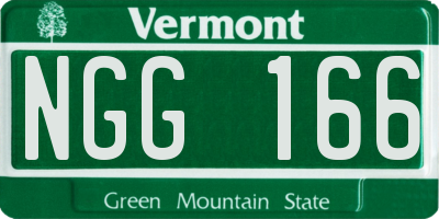 VT license plate NGG166