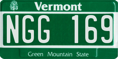 VT license plate NGG169
