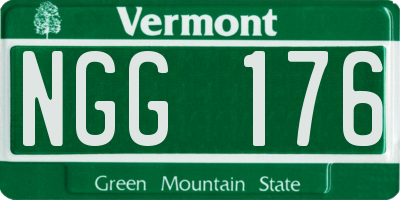 VT license plate NGG176
