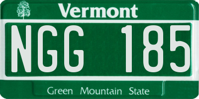 VT license plate NGG185