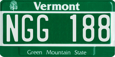 VT license plate NGG188