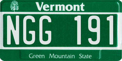 VT license plate NGG191