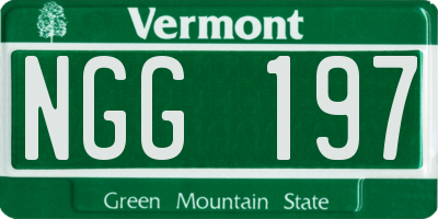 VT license plate NGG197