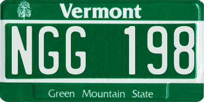VT license plate NGG198