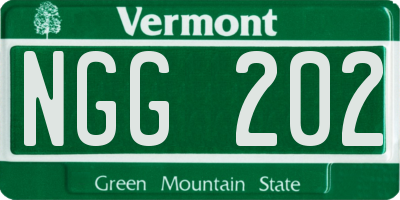 VT license plate NGG202