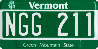 VT license plate NGG211