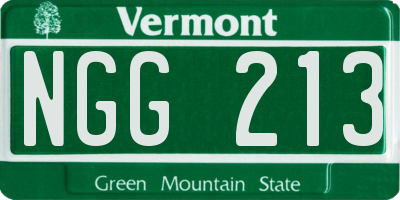 VT license plate NGG213