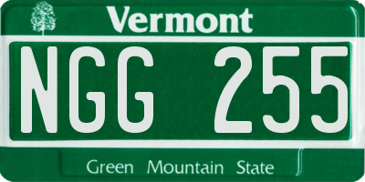 VT license plate NGG255