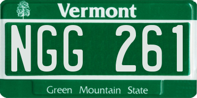 VT license plate NGG261