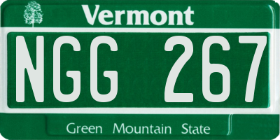 VT license plate NGG267