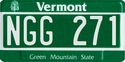 VT license plate NGG271