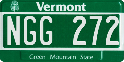 VT license plate NGG272