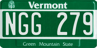 VT license plate NGG279