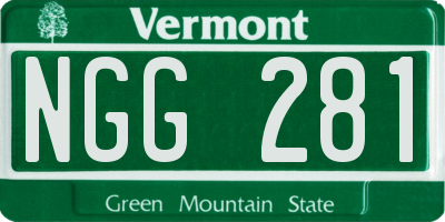 VT license plate NGG281