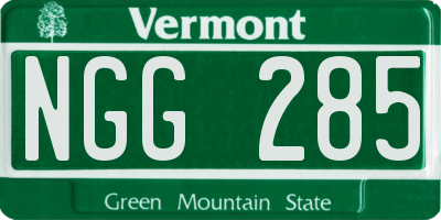 VT license plate NGG285