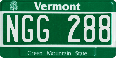 VT license plate NGG288