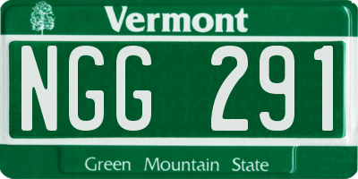 VT license plate NGG291