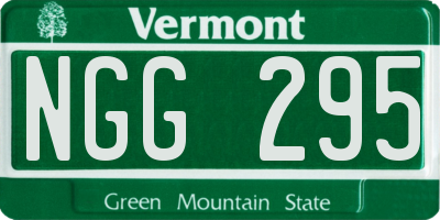 VT license plate NGG295