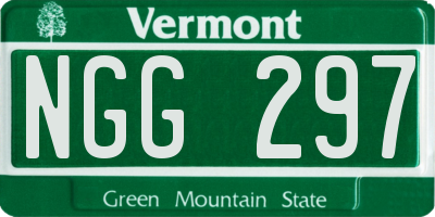VT license plate NGG297