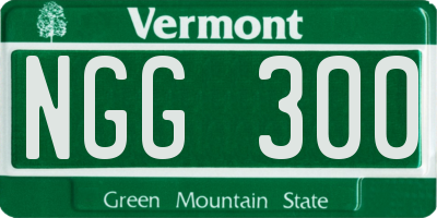 VT license plate NGG300