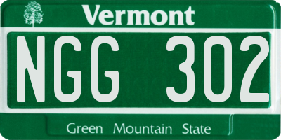 VT license plate NGG302