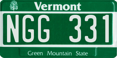 VT license plate NGG331