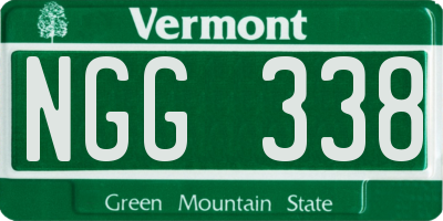 VT license plate NGG338
