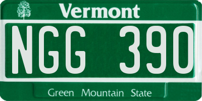 VT license plate NGG390