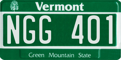 VT license plate NGG401