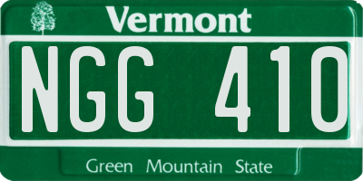 VT license plate NGG410