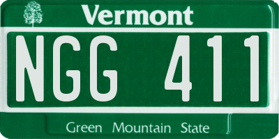 VT license plate NGG411