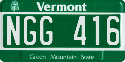VT license plate NGG416