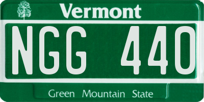 VT license plate NGG440