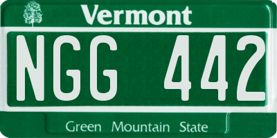 VT license plate NGG442