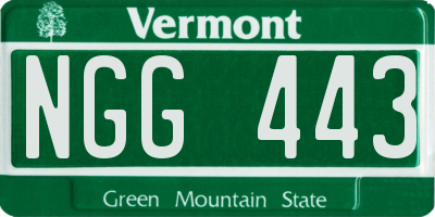VT license plate NGG443