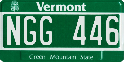 VT license plate NGG446